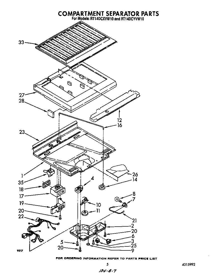 Compartment separator