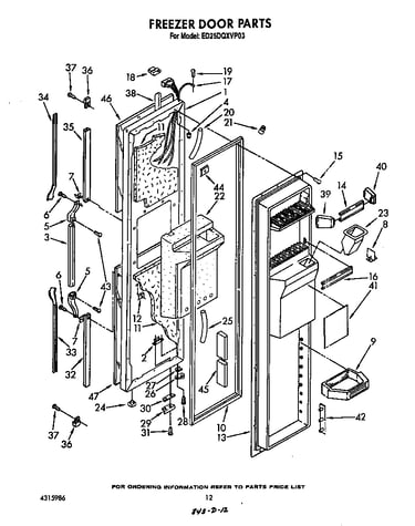 Freezer door