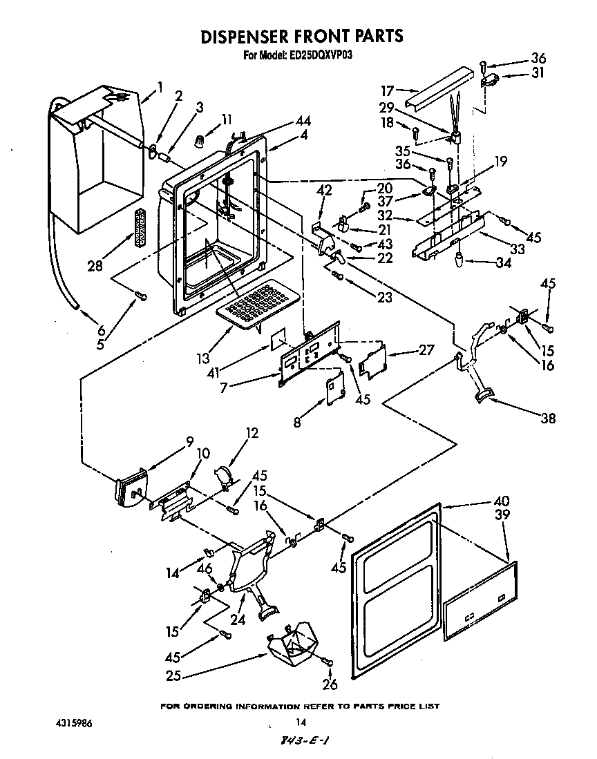 DISPENSER FRONT