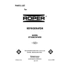 Roper RT18BKXWW00 front cover diagram