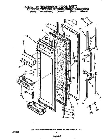 Refrigerator door