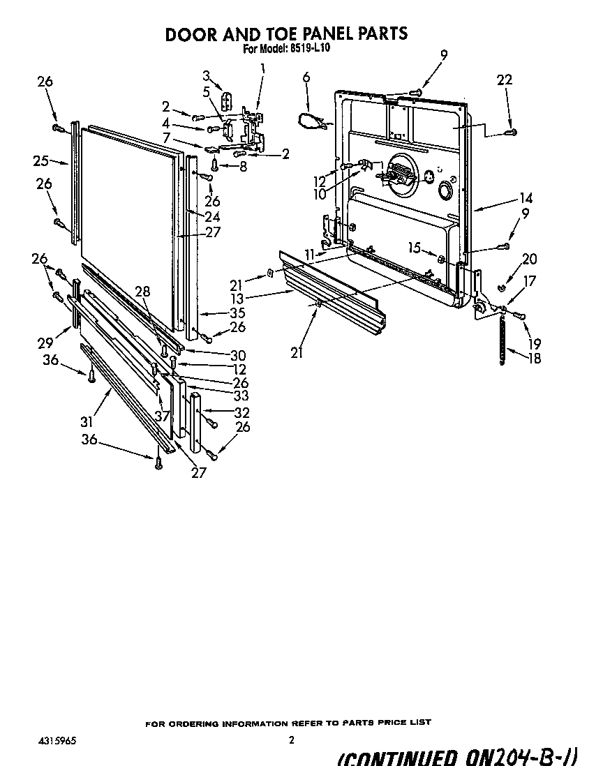 DOOR AND TOE PANEL