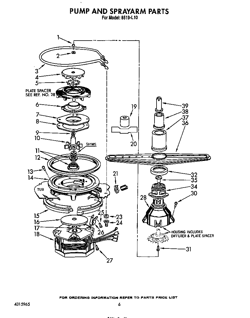 PUMP AND SPRAY ARM