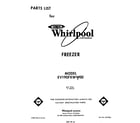 Whirlpool EV190FXWW00 front cover diagram