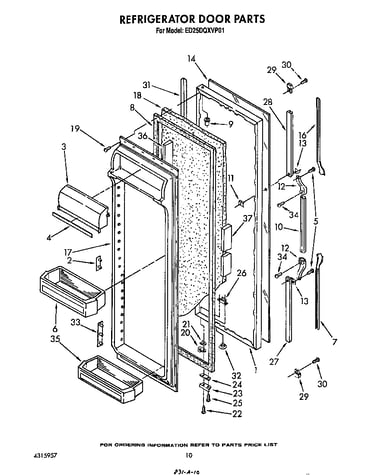 Refrigerator door