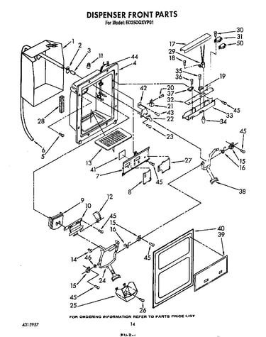 Dispenser front