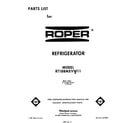 Roper RT18BMXVW11 front cover diagram