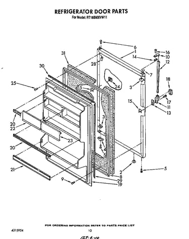 Refrigerator door