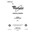 Whirlpool EV150NXWW00 front cover diagram