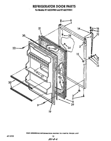Refrigerator door