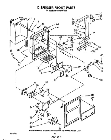 Dispenser front