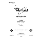Whirlpool ED22PMXSW11 front cover diagram