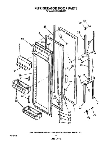 Refrigerator door