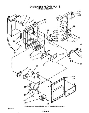 Dispenser front