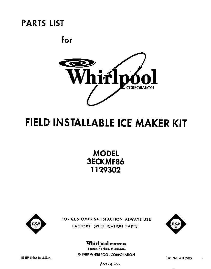 Cover page