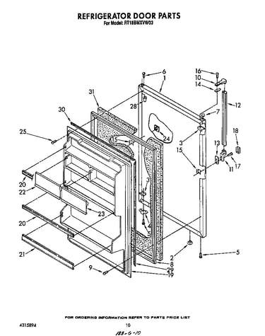 Refrigerator door