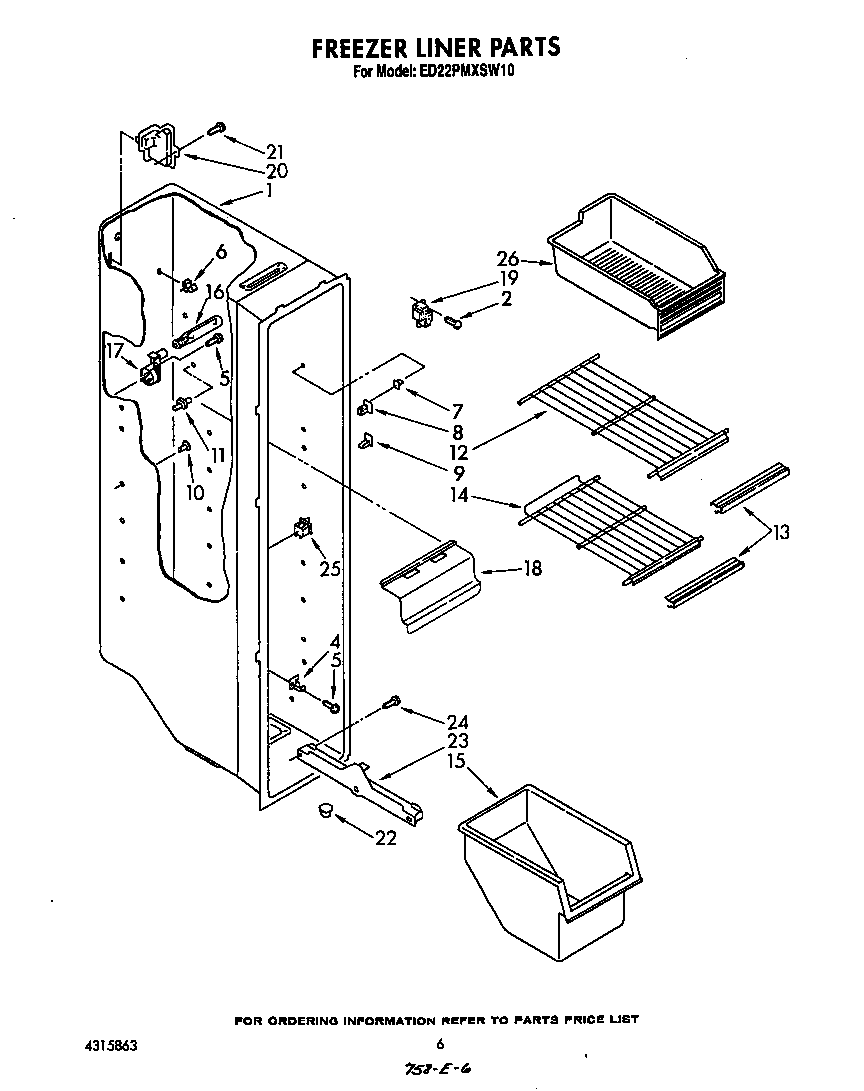 Freezer liner