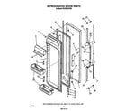 Whirlpool ED25DQXVS00 refrigerator door diagram