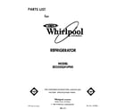 Whirlpool ED25DQXVP00 front cover diagram
