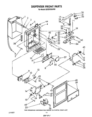 Dispenser front