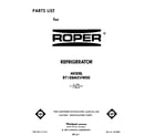 Roper RT18BMXVW00 front cover diagram