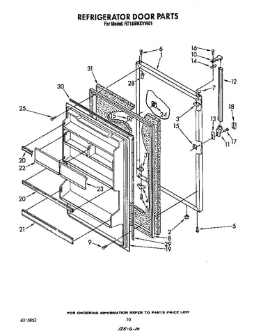 Refrigerator door