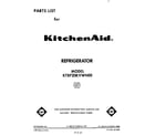 KitchenAid KTRF20KVWH00 front cover diagram