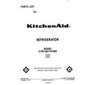KitchenAid KTRF18KVWH00 front cover diagram