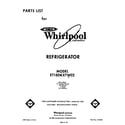 Whirlpool ET18DKXTW02 front cover diagram