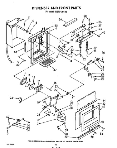 Dispenser and front