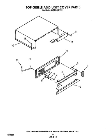 Top grille and unit cover