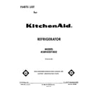 KitchenAid KSRF42DTX02 front cover diagram