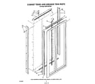 KitchenAid KSRF42DTX02 cabinet trims and breaker trim diagram