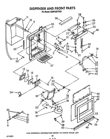 Dispenser and front