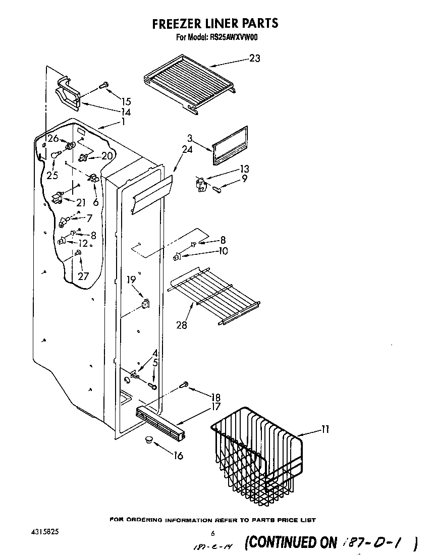 Freezer liner