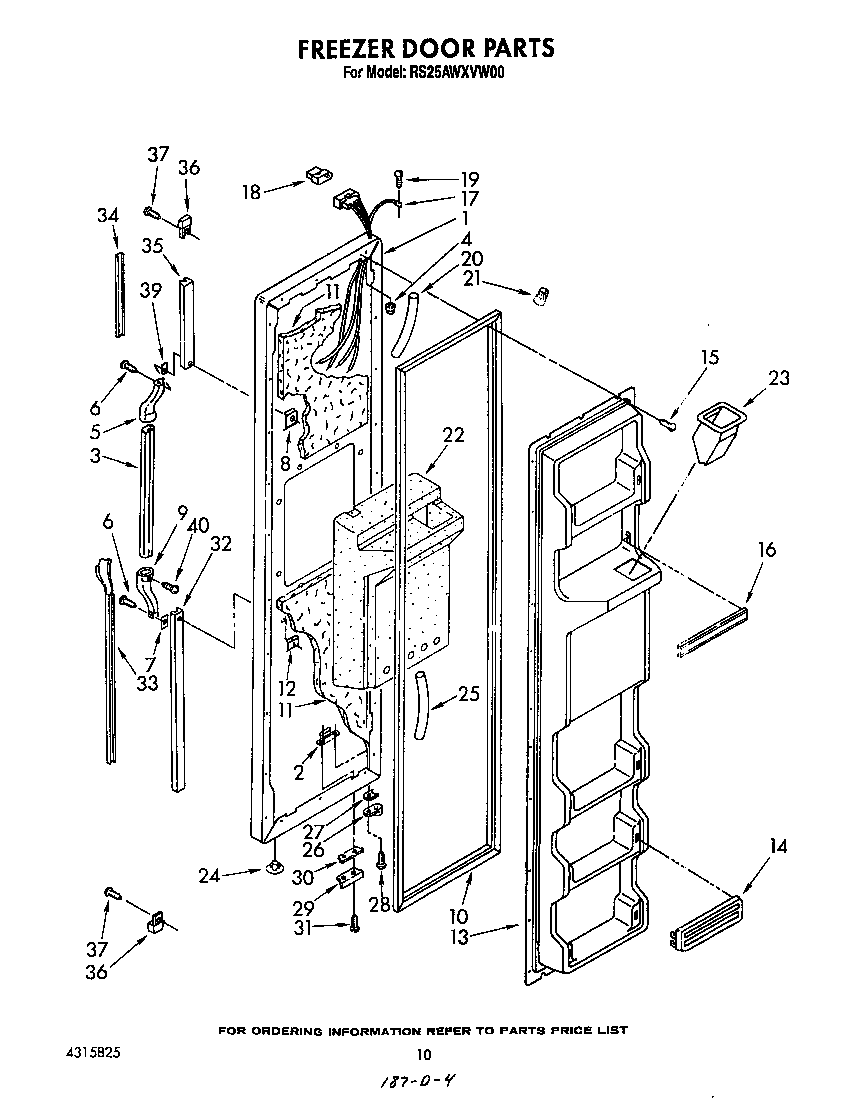 Freezer door