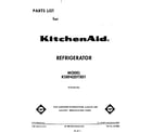 KitchenAid KSRF42DTX01 front cover diagram