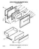 Oven door and drawer