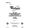 Whirlpool 1SF014BEW0 front cover diagram