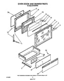 Oven door and drawer