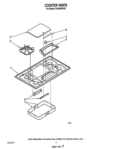 Cooktop parts