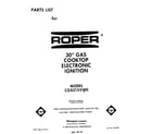 Roper CGX315VW0 cover page-text only diagram