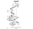 Roper CGX315VW0 burner box parts diagram
