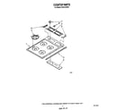 Roper CGX315VW0 cooktop parts diagram
