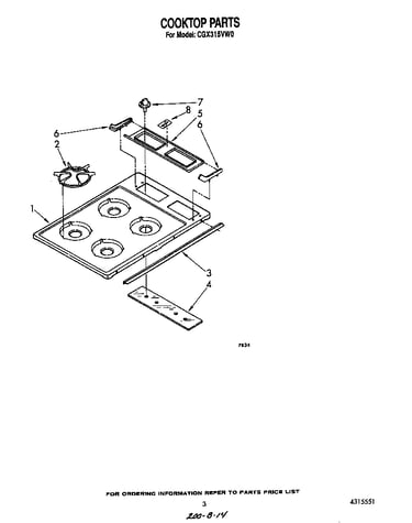 Cooktop parts