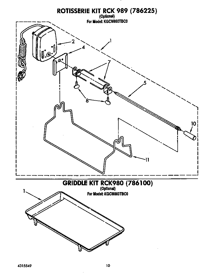 Rotisserie kit rck989