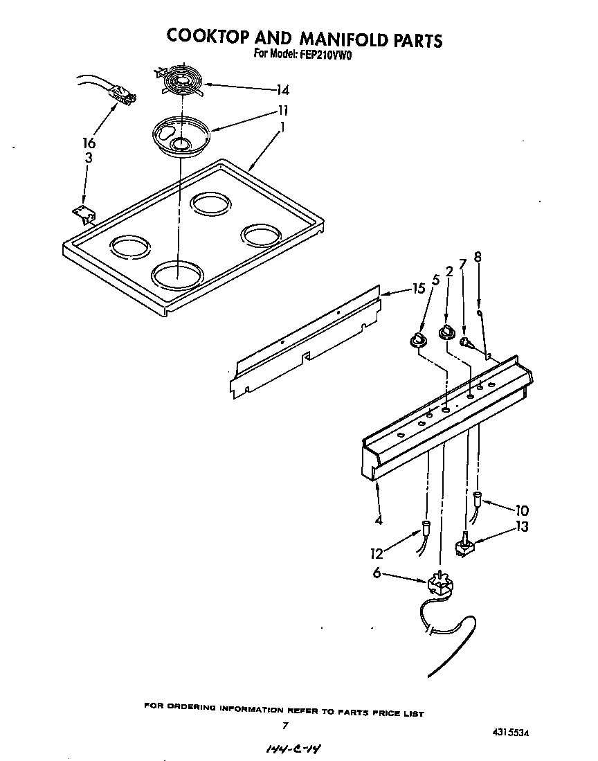 COOKTOP AND MANIFOLD