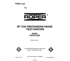Roper FGP310VW0 front cover diagram