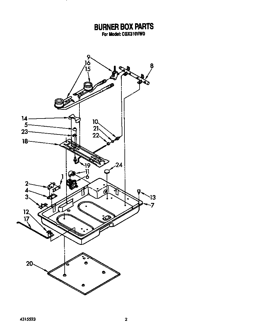 Burner box parts