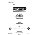 Roper CGX635VW0 cover page diagram